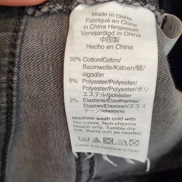 Madewell Charcoal 9" High-Rise Distressed Women's Skinny Jeans Size 25 - Picture 5 of 6